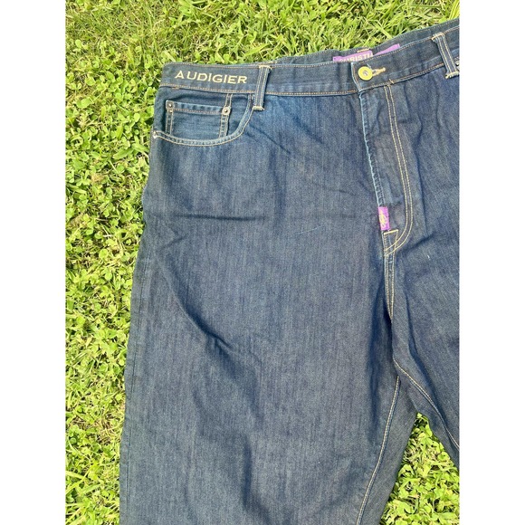 Christian Audigier Ed Hardy Shorts Mens 44 Blue Denim Embroidered Skull Rose - Picture 13 of 16